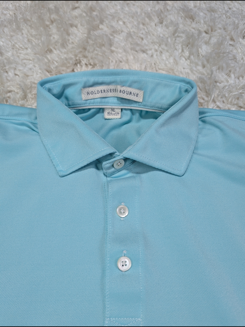 Holderness & Bourne Men's Sky Blue Polo